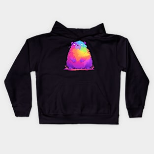 rainbow beaver Kids Hoodie